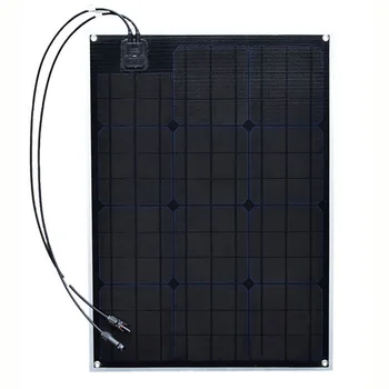 

ETFE solar panel 50w 156*156mm Monocrystalline silicon cell PCB module pv connector for 12v barrery RV yacht car charge