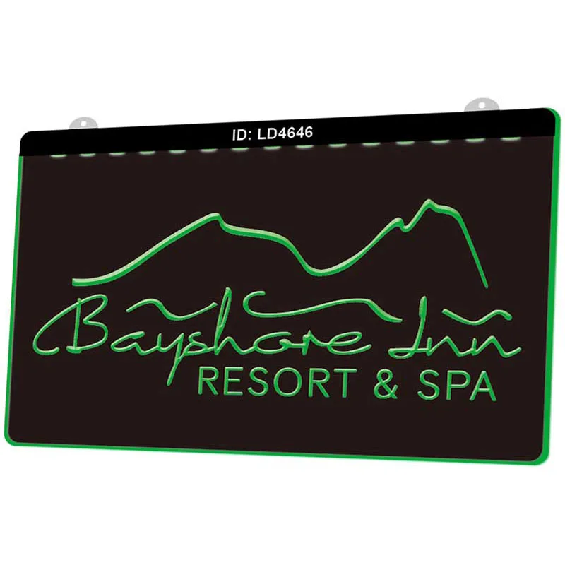 LD4646 Bayshare Lun Курортный Спа новый 3D гравировальный светодиодный световой знак