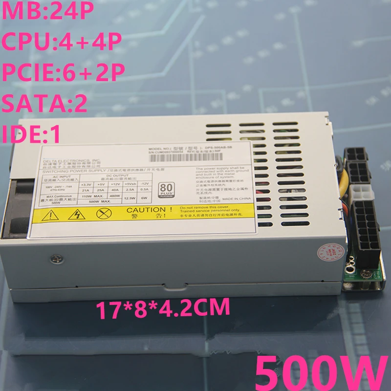 Новый ПК блок питания для Delta полностью модульный 80plus Platinum ITX FLEX небольшой 1U -12V K39