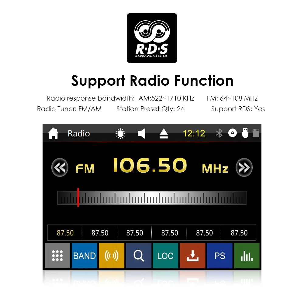 Perfect Autoradio 2 din GPS Navigation Car Radio HD 6.2inch Touch Screen Car Audio Bluetooth Rear View Camera MP3 Multimidio Player SWC 15