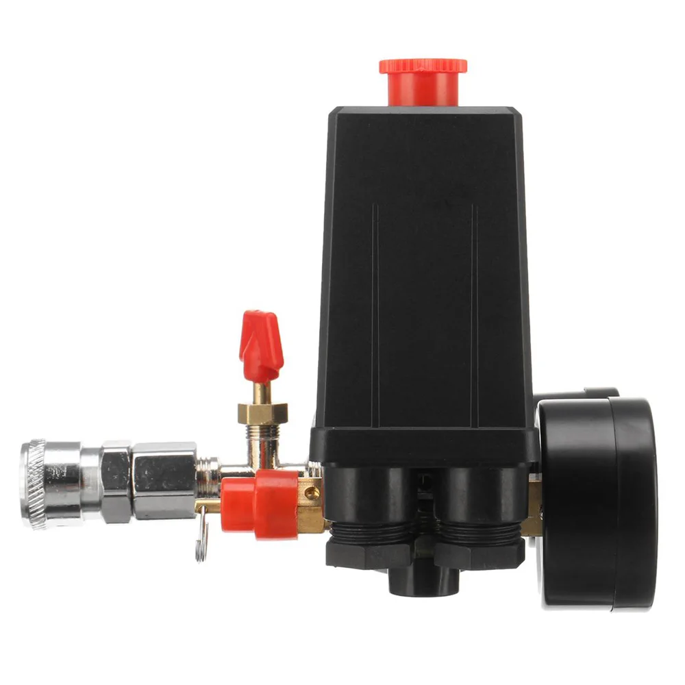 

90-125PSI Air Compressor Pressure ON / OFF Switch Control Valve Regulator Gauges