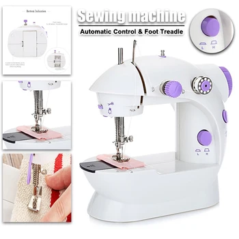 

Easy to carry Electric Sewing Kit with Dual Speed Double Thread Mini Sewing Machine Portable Sewing Machine