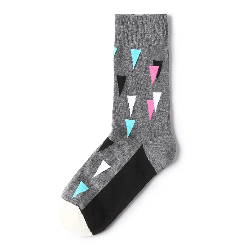 [WPLOIKJD]New Product Illustrations Personality Couples Socks Irregularity Pattern Jacquard Socks Hip Hop Tide Sox Skarpetki