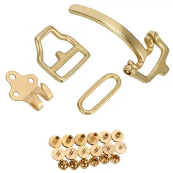

Pure Brass Belt Buckle Environmental Protection D-shaped Buckle Set for Wasit Belt Accessories Metal Spring Gate Belt Buckle