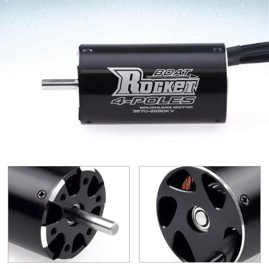 Rocket 3670 Brushless motor for rc boat with 5.0 shaft 36series