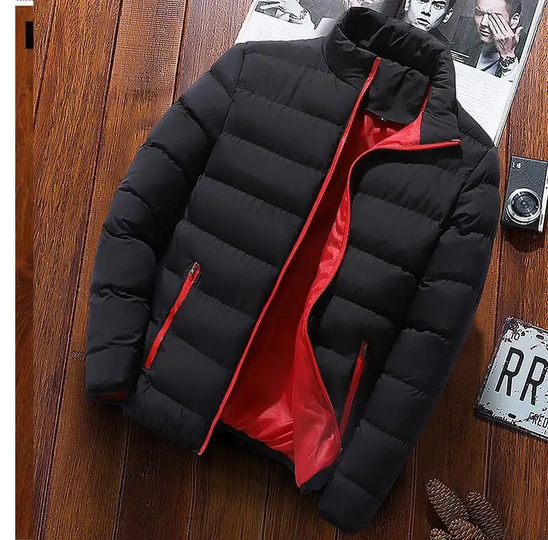 black parka coat New FIAT Winter Jacket Men Thicken Warm Parkas Hooded Coat slim fit Man's Jackets Outwear parka jacket with fur hood