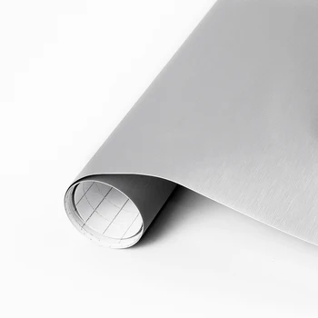 

12"x60" Sticker 31cm x 150cm Car Brushed Steel Silver Decal Film Cover