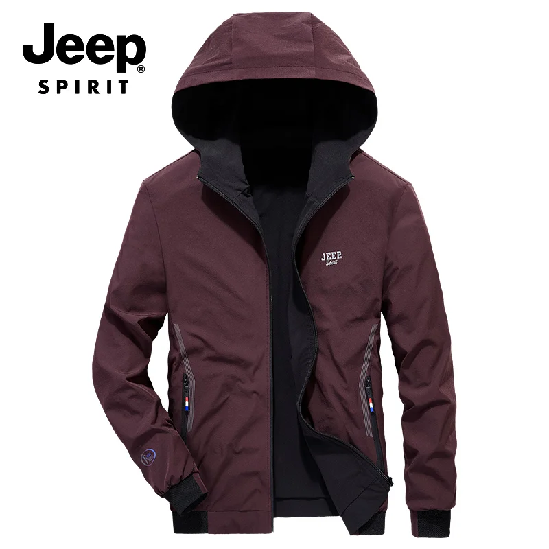 JEEP дух брендовые осенние куртки, модная зимняя куртка с капюшоном и воротником с двойными бортами одежда куртка-штормовка для девочек мужской быстрая сухая верхняя одежда