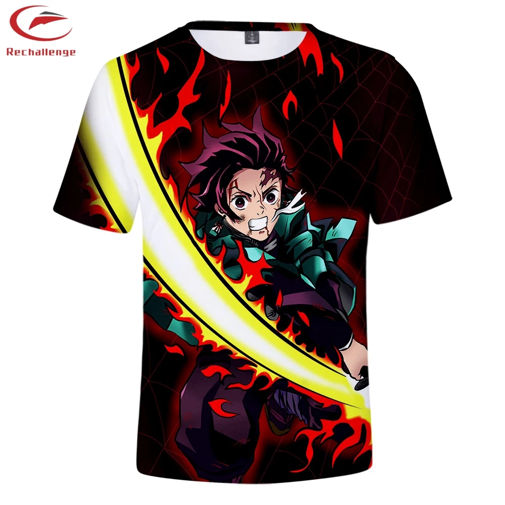 

Demon Slayer 2019 Men's Hip Hop T shirts Short Sleeve Clothes Demon Slayer Men's New 3D Casual T-Shirt Short Sleeve
