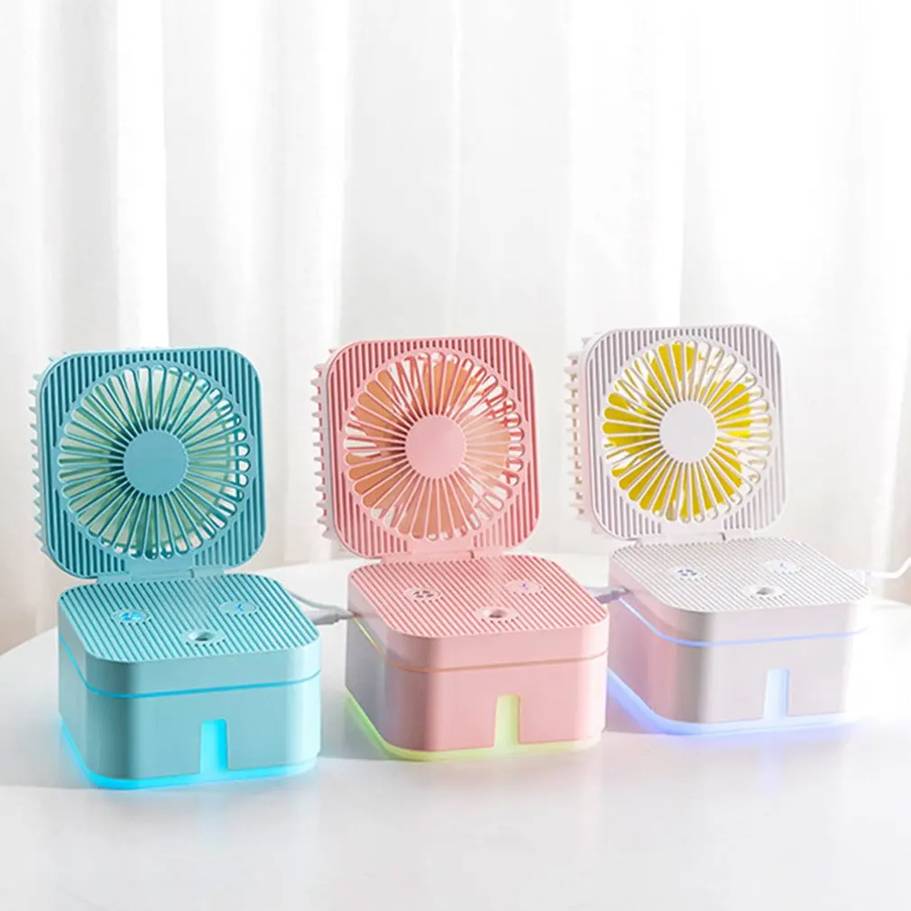 

Mini USB Humidifying Spray Fan Portable Rechargeable Humidifying Fan For Office Desk Home Humidifier Fans