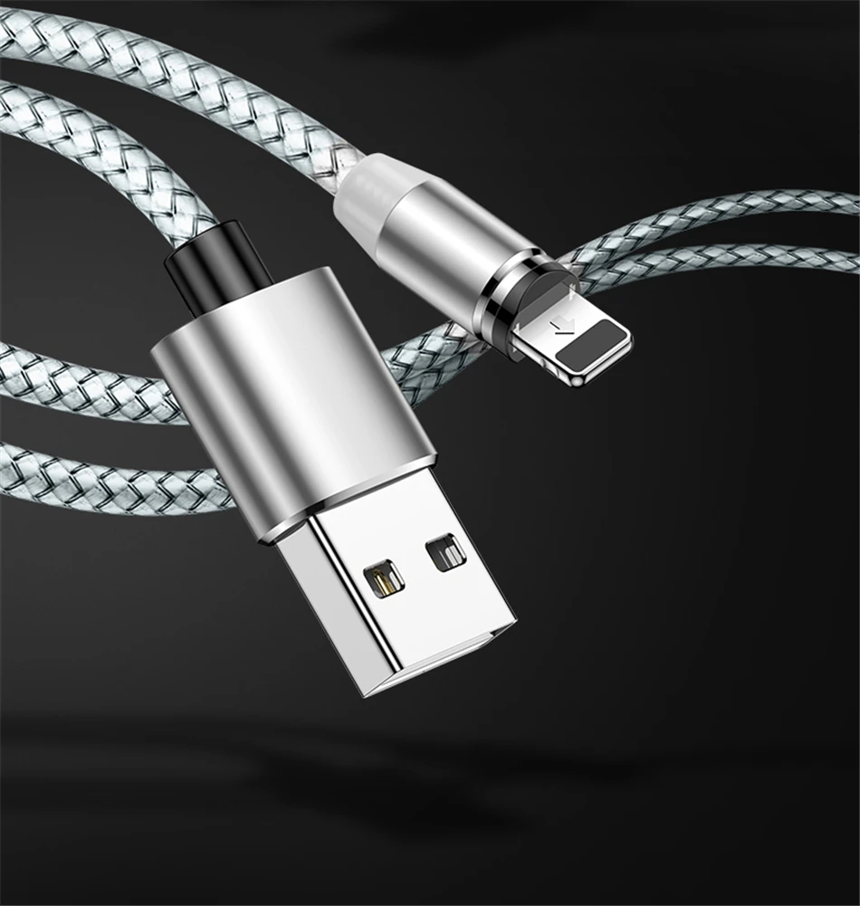 Магнитный светодиодный кабель MADATA Micro usb type C, магнитный usb-кабель для зарядки iPhone 11X7 8 XS Max XR huawei samsung xiaomi LG