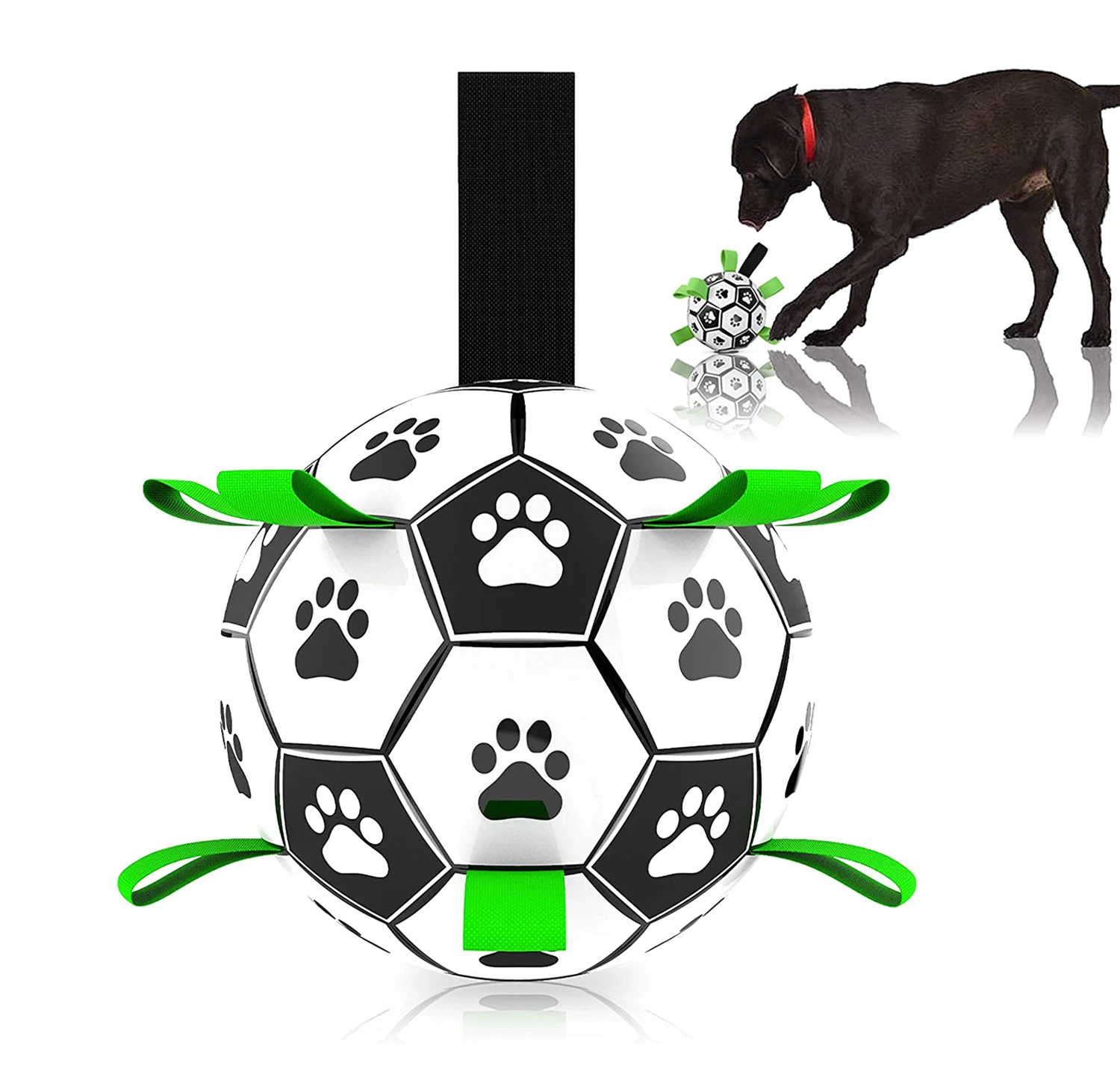 

Dog Toys Interactive Pet Football Toys with Grab Tabs Dog Outdoor Training Soccer Pet Bite Chew Balls for Dogs Accessories