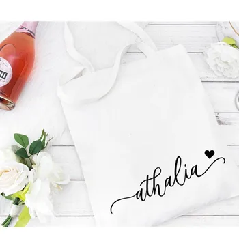 

Personalized Bridesmaid Tote Bags Bags Monogram Tote Bags Flower Girl Bags cutom Bridal Shower Gift Bags Canvas Tote bags