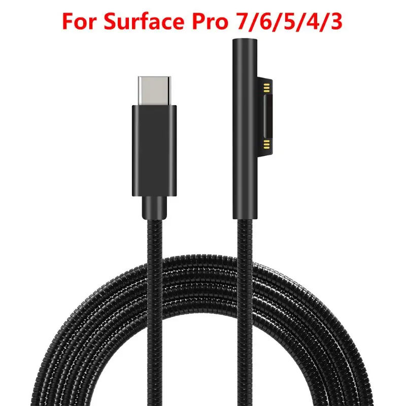 

Type-C Power Charger Pd Fast Charging Cable For Microsoft- Surface Pro 3 4 5 6 7