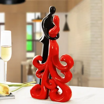 

Modern Hug Loves Abstraction Figures Ceramics Coloured Glaze Craftwork Statue Living Room Decor Figurines Wedding Gift X3783