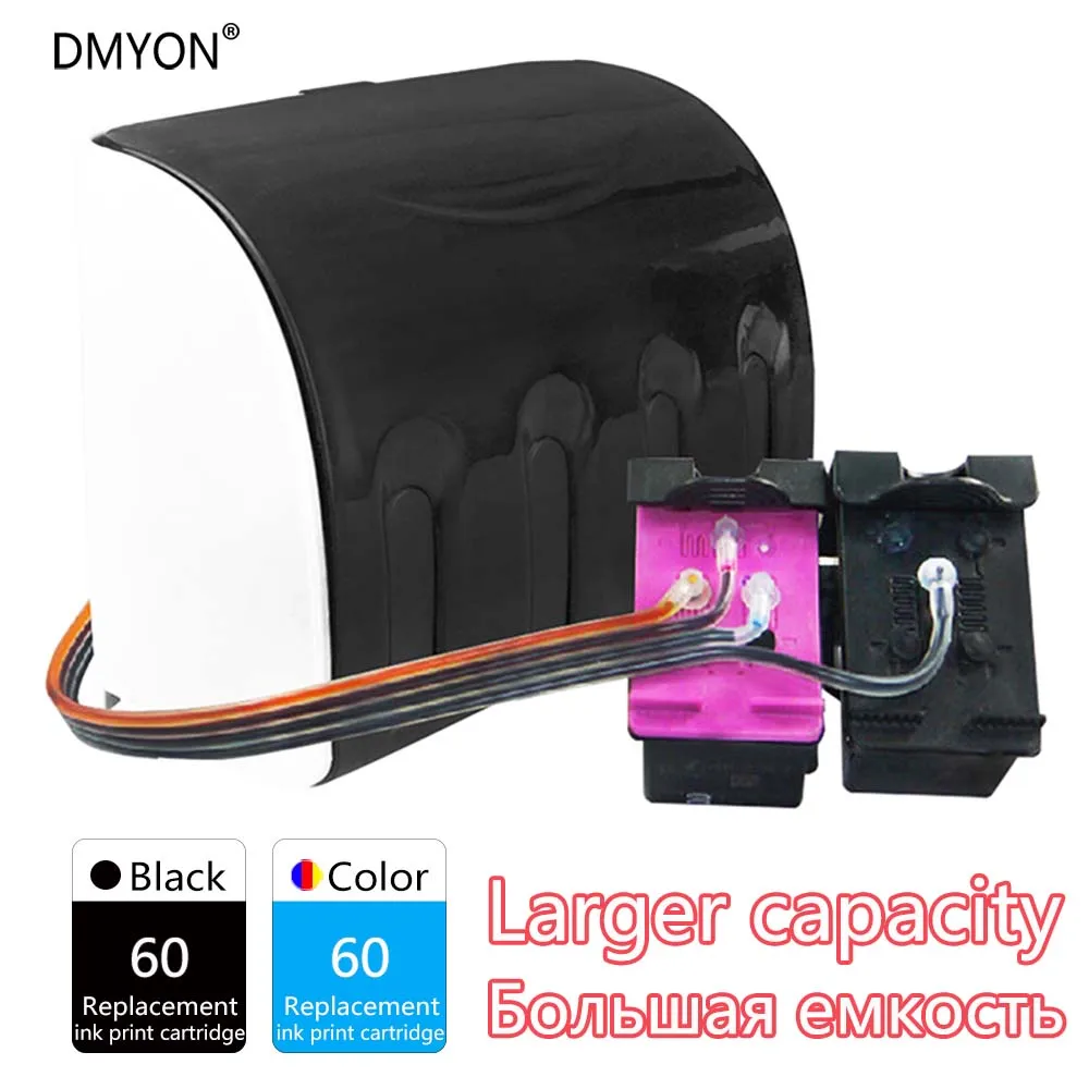 DMYON Compatible para Hp 60 CISS recarga de tinta cartucho F4235 F4240  F4272 F4275 F4280 F4283 Deskjet serie F4200 F4210 F4213 impresora|Sistema  de suministro continuo de tinta| - AliExpress