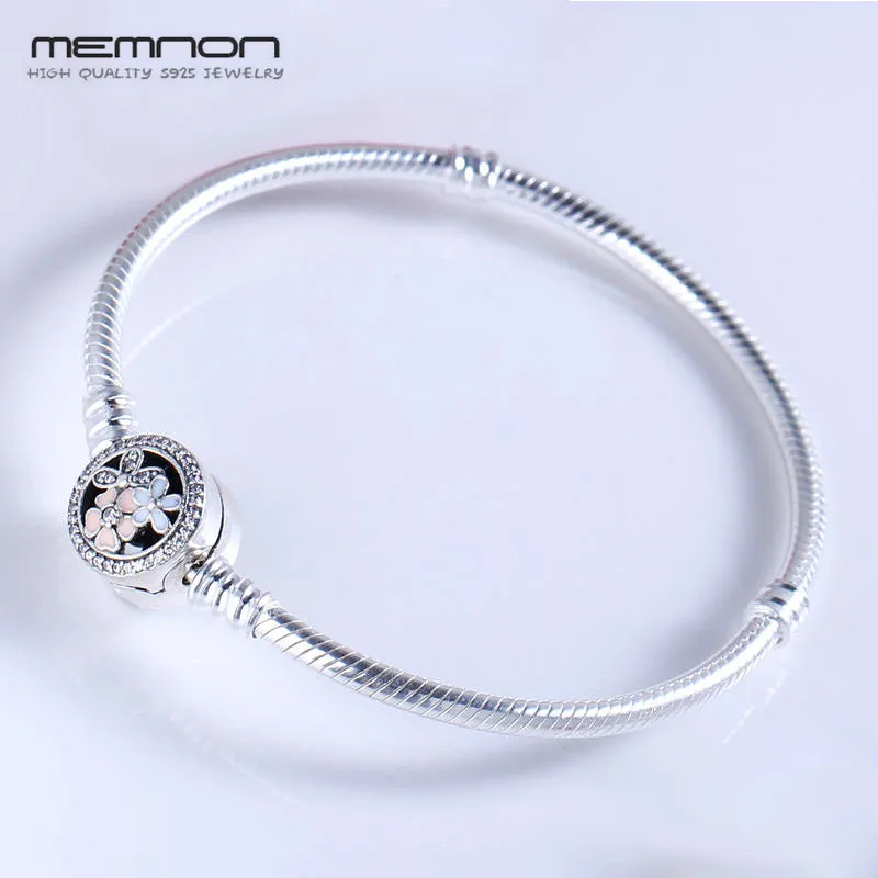 Memnon, 925 пробы, серебро,, 12, стильные цепочки, браслеты, браслеты для женщин, подходят для DIY, очаровательные бусины, Аутентичные, хорошее ювелирное изделие, подарок - Цвет камня: YL055