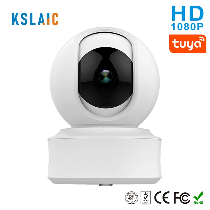 KSLAIC, Full HD, 2MP, IP камера, WiFi, 1080 P, CCTV, для помещений, автоматическое отслеживание, ночное видение, двухстороннее аудио, Tuya, умная камера безопасности жизни