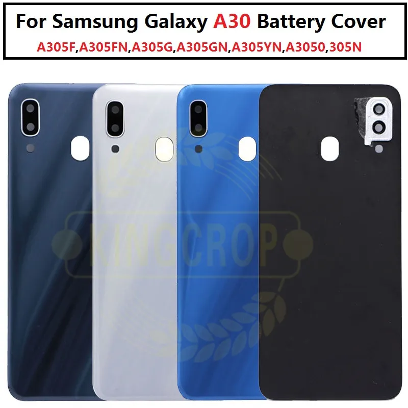For Samsung Galaxy A30 A305 A305F Back Battery Cover Glass Housing Cover for Samsung A30 Rear Case Replacement