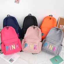 Teenage Large Capacity School Bag Waterproof Oxford cloth Backpack   Casual New Simple Solid Color Backpack For Women