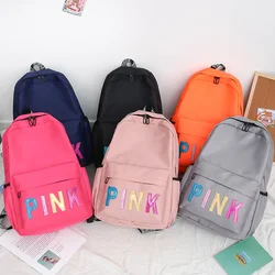 Teenage Large Capacity School Bag Waterproof Oxford cloth Backpack   Casual New Simple Solid Color Backpack For Women