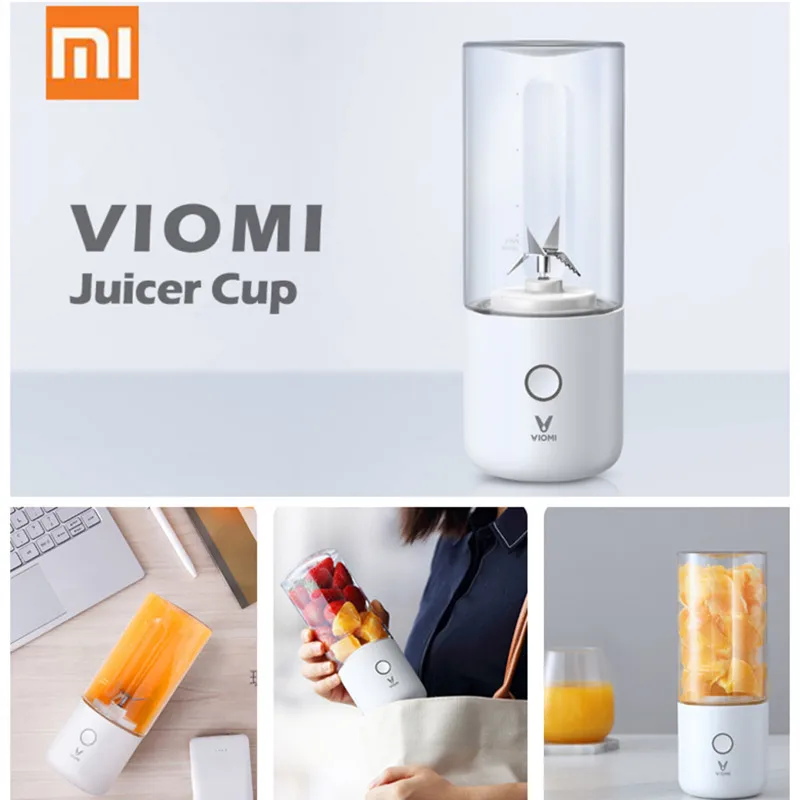 

Xiaomi VIOMI Portable Blender Electric Juicer 400ML Wireless Automatic Multipurpose USB Rechargable Mini Juice Cup Cut Mixer