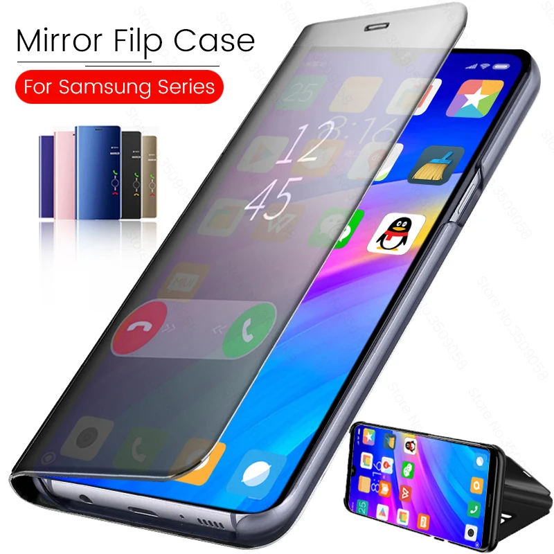 Mirror View Flip Case For Oneplus 7 Pro 6T 5T PU Leather Stand Phone 6 One Plus7 Oneplus7 Coque Capa | Мобильные телефоны и