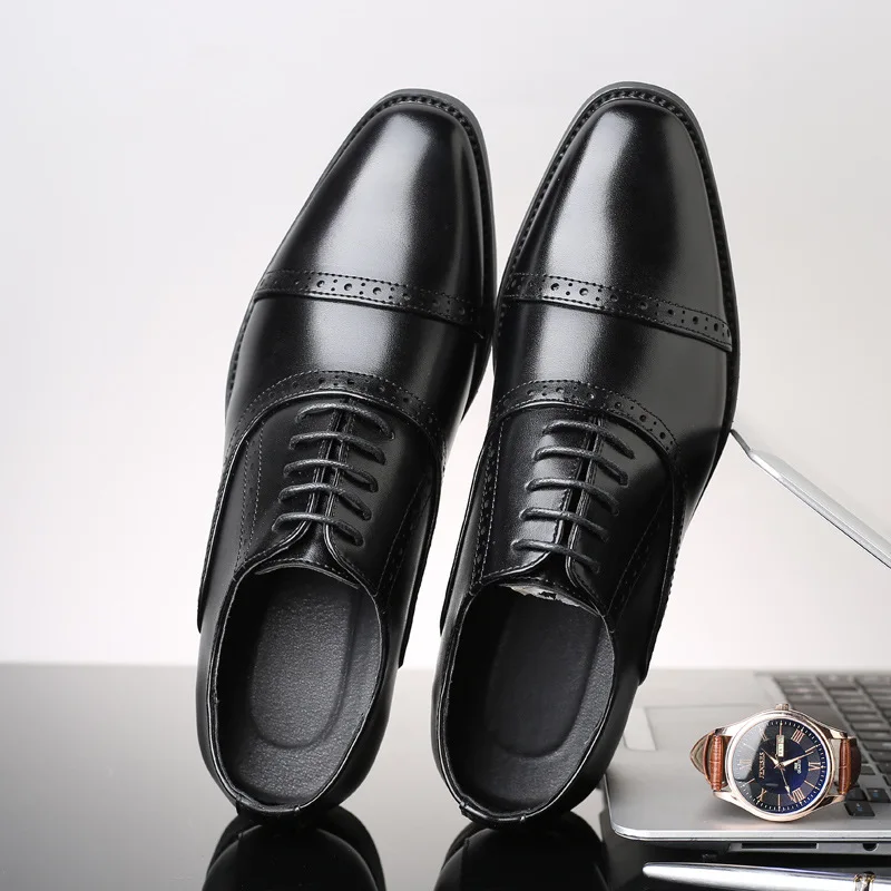 Популярная модная мужская официальная обувь; Высококачественная дышащая мужская деловая обувь из искусственной кожи; лоферы; свадебные туфли оксфорды; 58