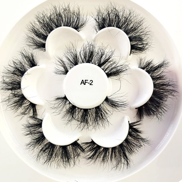 4Pair 3D Mink Eyelashes Fluffy Dramatic Eyelashes Makeup Wispy Mink Lashes Natural Long False Eyelashes Thick Fake Lashes
