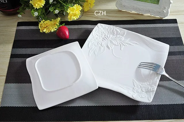 Керамика плоская обеденная тарелка набор декоративный фарфоровый Сервировочный набор посуды для салата говяжий стейк