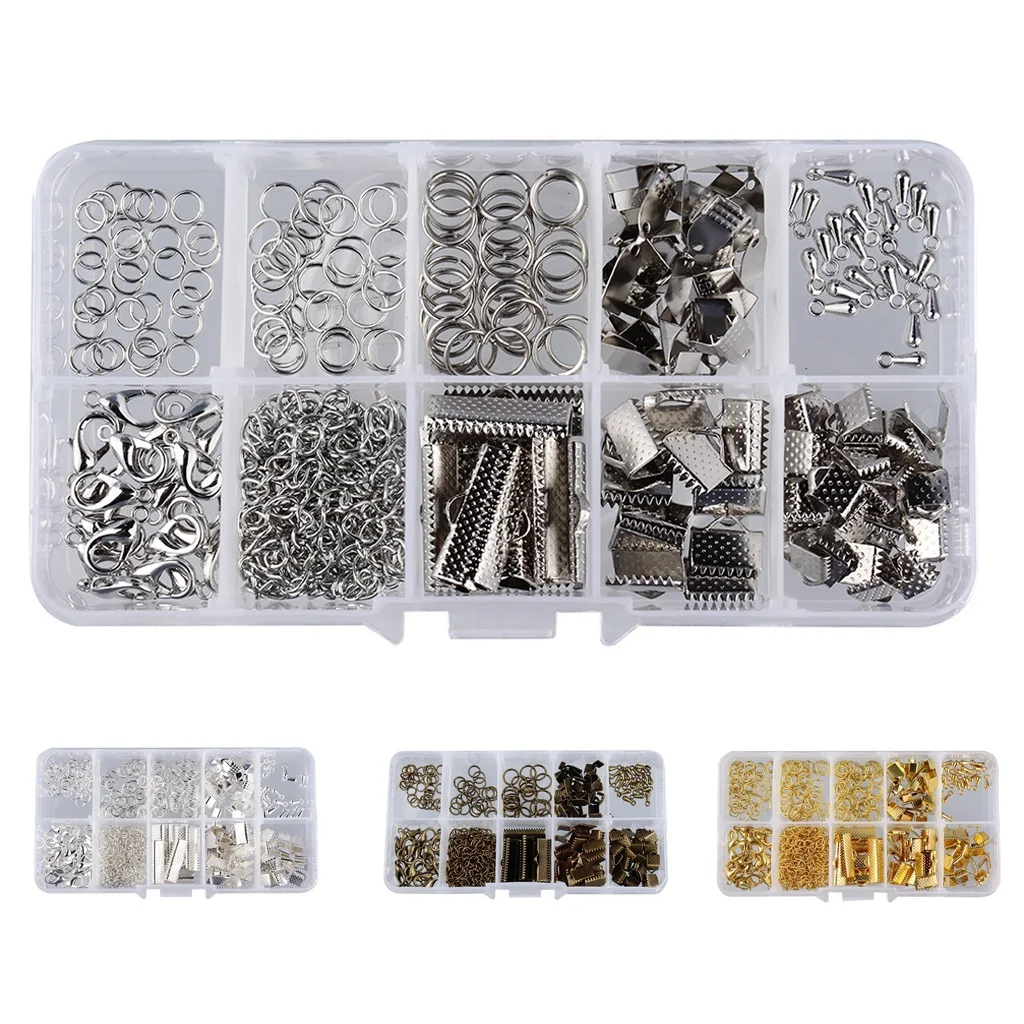 

bulk wholesale 4 boxes 800pcs Jewelry Making Starter Kit Set Earring Bracelet Necklace Jewelry Finding with free container box