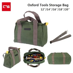Bolsa de herramientas Oxford para electricista, bolso de hombro de gran capacidad para almacenamiento de herramientas de mano, resistente al desgaste, 12/14/16/18/20 pulgadas