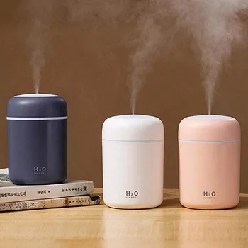 

300ml Portable Mini Humidifier Air Diffuser Handheld Water Cool Mist Humidifier Steamed Face With Light For Home Humidifier