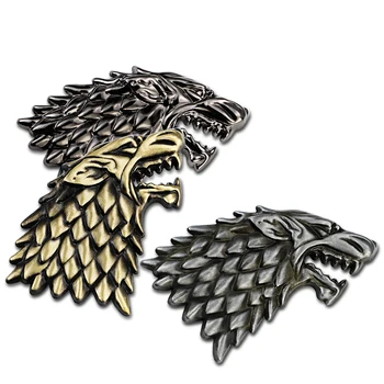 

1Pcs 3D metal car sticker wolf head logo badge body trunk decal decoration motorcycle general accessories