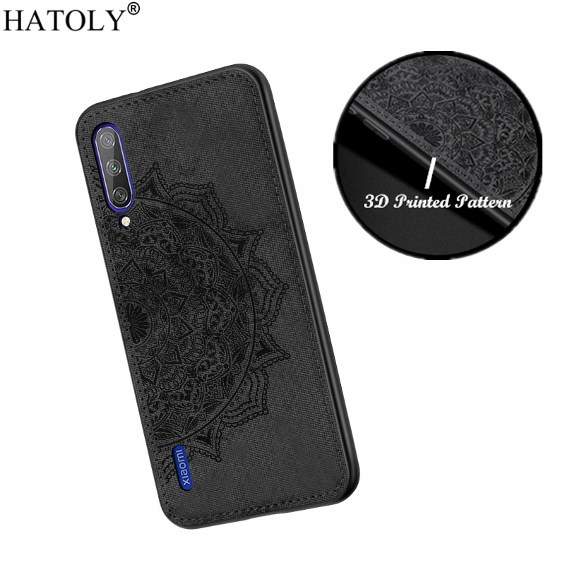 Чехол HATOLY с 3D цветами для Xiaomi Mi A3 чехол из силикона и ткани Жесткий поликарбоната