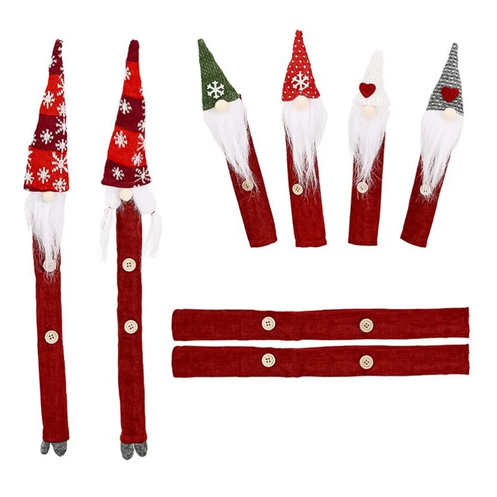 

8pcs Xmas Refrigerator Handle Cover Handmade Door Handle Cover (As Shown)
