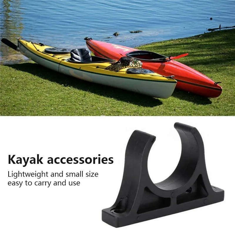 

4pcs Canoe Paddle Holder Black Plastic Inflatable Boat Paddle Holder Clip Kayak Canoe Rowing Paddle Holder Easy To Install