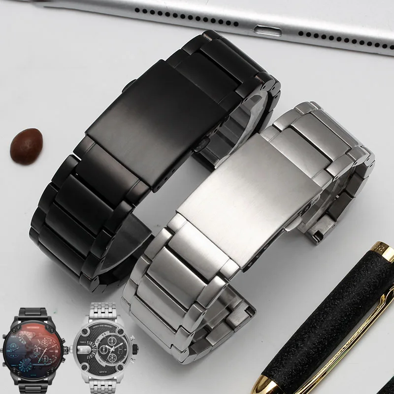 Stainless steel watchband For Diesel DZ4318 DZ4323 DZ4316 DZ7395 DZ7305 DZ7330 4358 watch strap 22 24 26 28 solid metal bracelet
