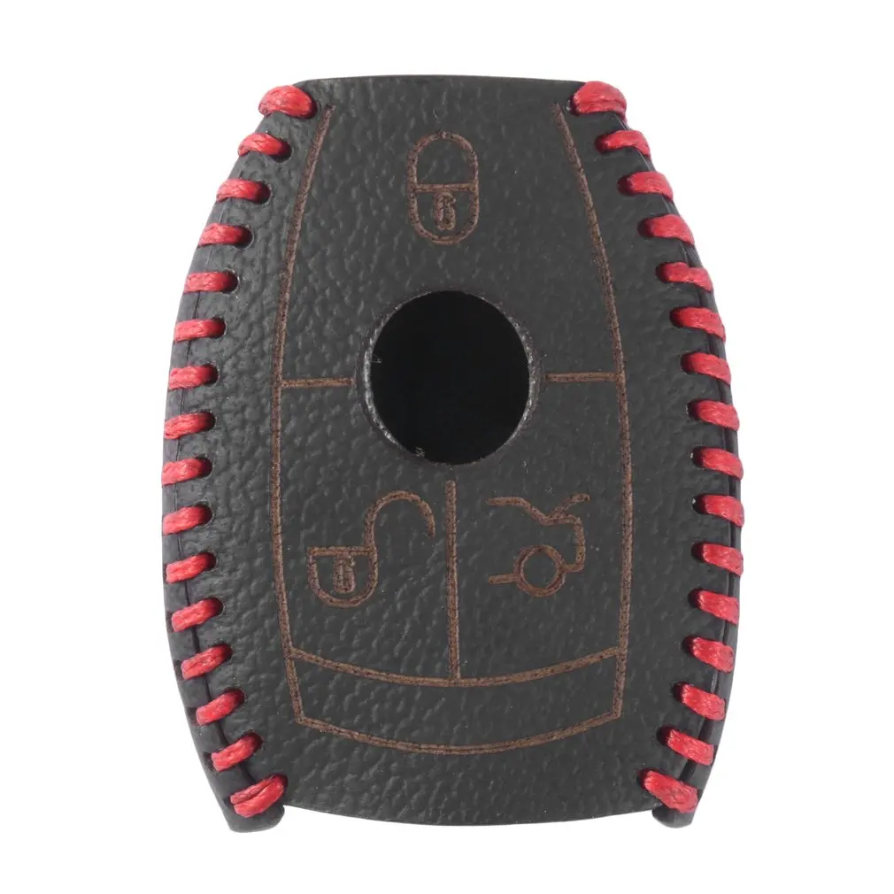 Car Smart Key Case Leather Remote Controller Cover For Mercedes-Benz W203 W210 W211 AMG W204 Automobiles Accessories | Автомобили и