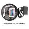 AC DC LED Adapter 12V LED Strip With LED Strip Controller 2835 Power Supply RGB Remote Control IR No Waterproof White 5M Strip ► Photo 1/6