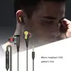 Écouteurs intra-auriculaires avec Microphone, casque d'écoute avec fil, stéréo, double entraînement, pour Sport, Portable, haut-parleur unique, 3.5mm ► Photo 2/6