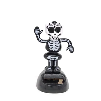 

1pc Halloween Magnetic Ghost Doll Decoration Creative Shaking Head Toy Table Desk Sofa Bedroom Car Ghost Doll Ornament(Black)