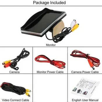 

New 800 * 480 5 Inch Digital Monitor with Car Rear View Camera Combination Products for Car Truck Bus Trailer Hot Selling