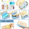 Angoo [C-Block] Pocket Pen Pencil Case, Fold Stationery Items Storage Bag, Organizer for Cosmetic Travel Student School F449 ► Photo 3/6