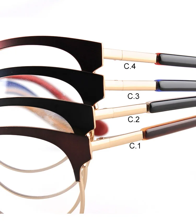 Круглые очки близорукость очки по рецепту оправа Дамская Весенняя металлическая оправа 8371 оптические очки 51-19-140