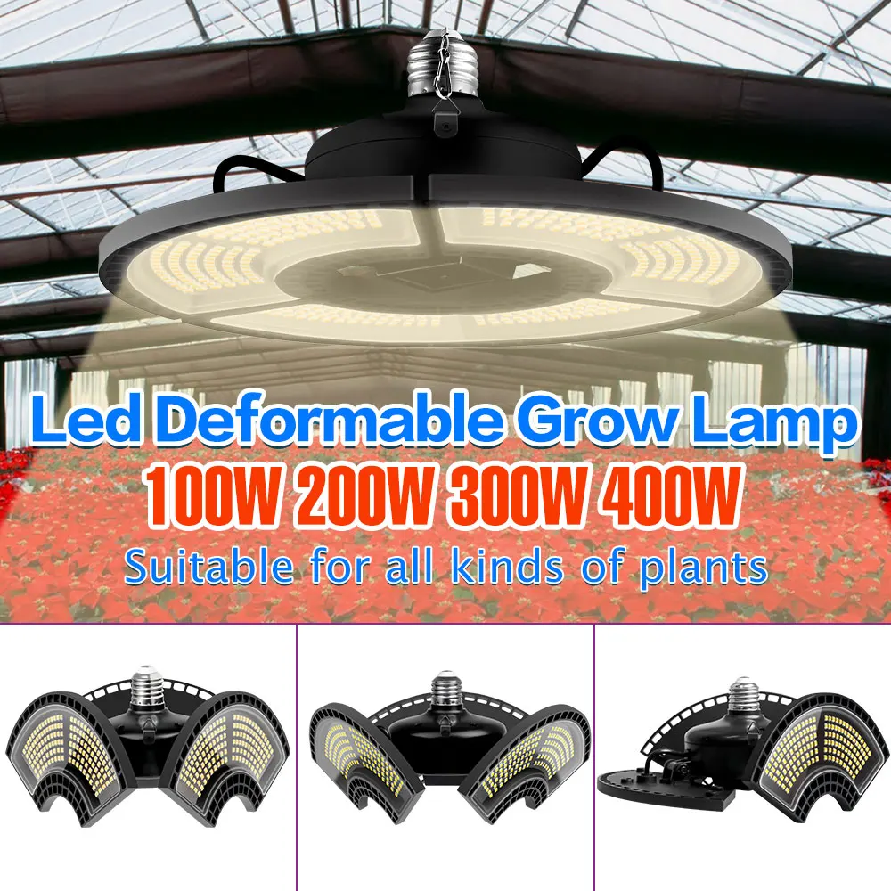 

E27 Led Grow Light 100 200 300 400W Full Spectrum Led Grow Tent Lamp Fitolampy E26 Flower Seeds Indoor Lighting Led Plant Light