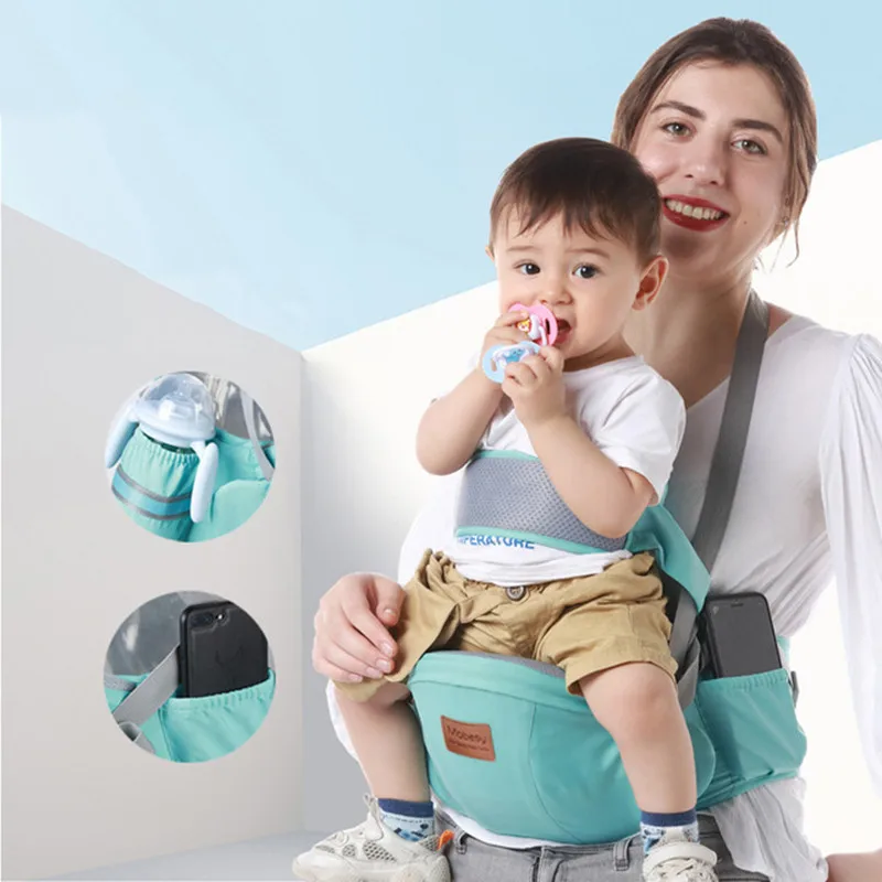 Portabebés con tirantes canguro para niños, taburete de cintura, mochila, asiento de cadera multifuncional - AliExpress