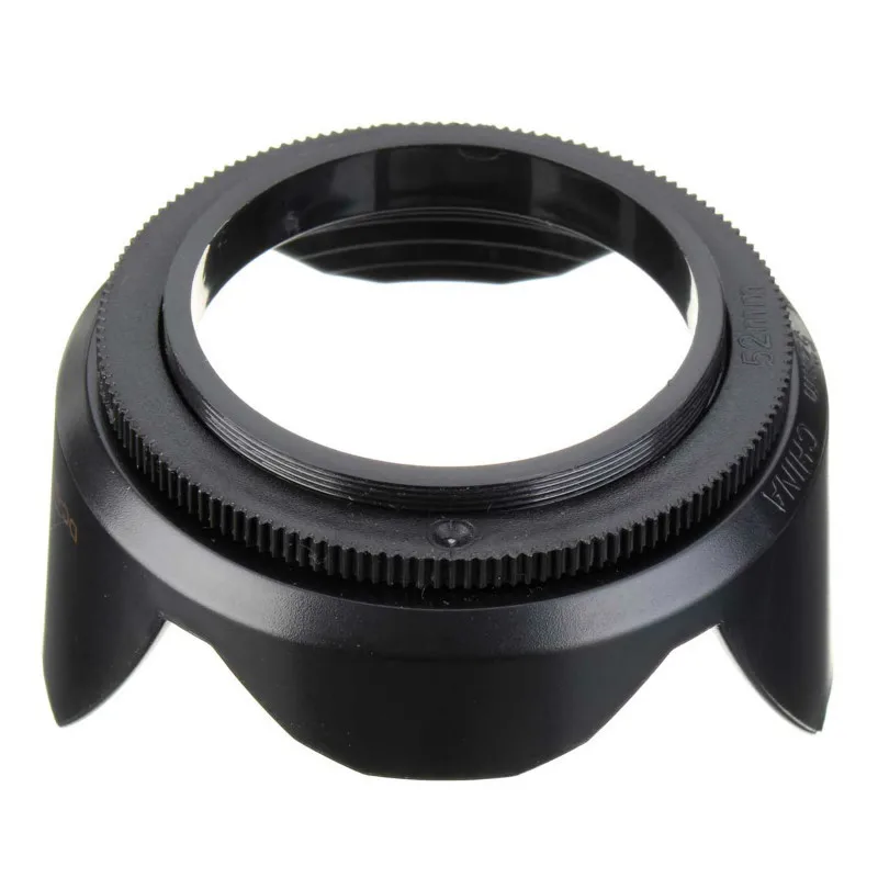 Camera 52mm Flower Lens Hood for Nikon D5200 D5100 D3100 D3200 D3000 and 18-55mm 55-200mm Plastic Camera Accessories