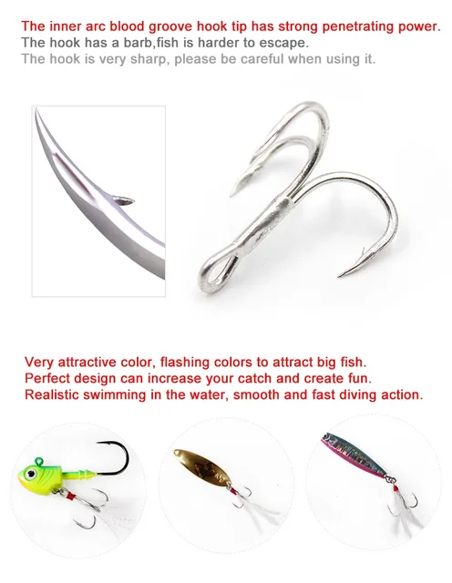 Fishing Accessories, Triple Hooks Lures, Fishing Hooks, Tackle Tools