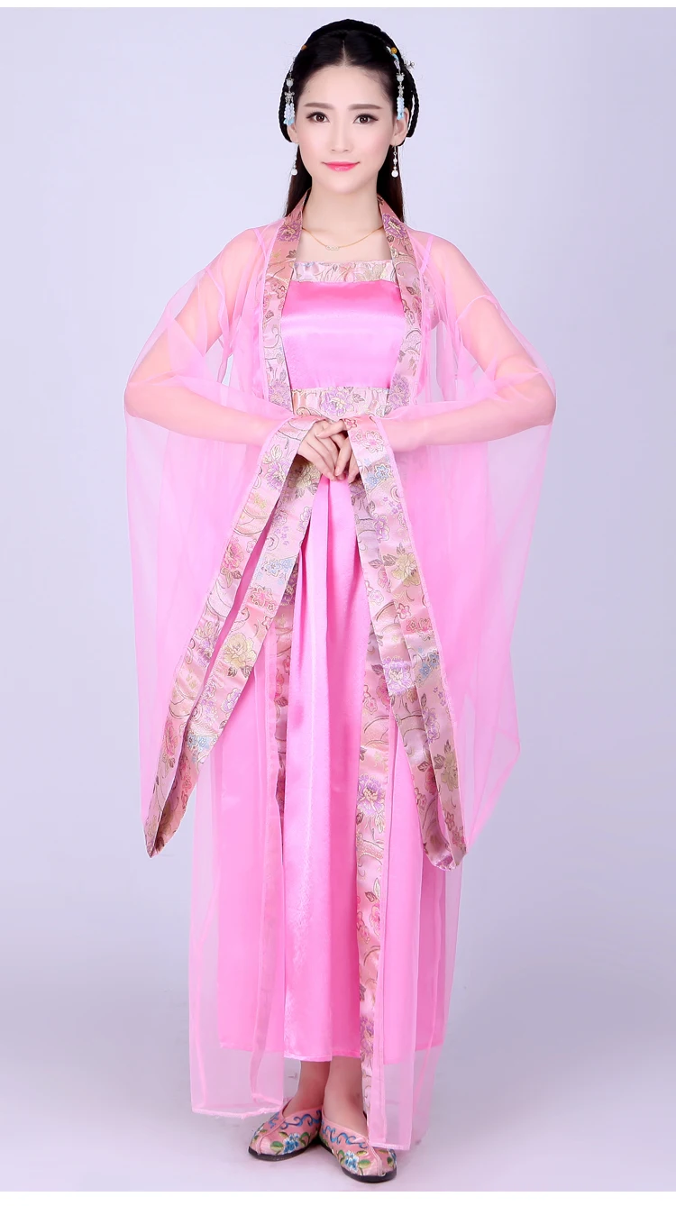 12 цветов, женское ретро платье Hanfu, традиционное китайское древнее классическое платье для танцев, элегантный Сказочный праздничный костюм для фотосъемки